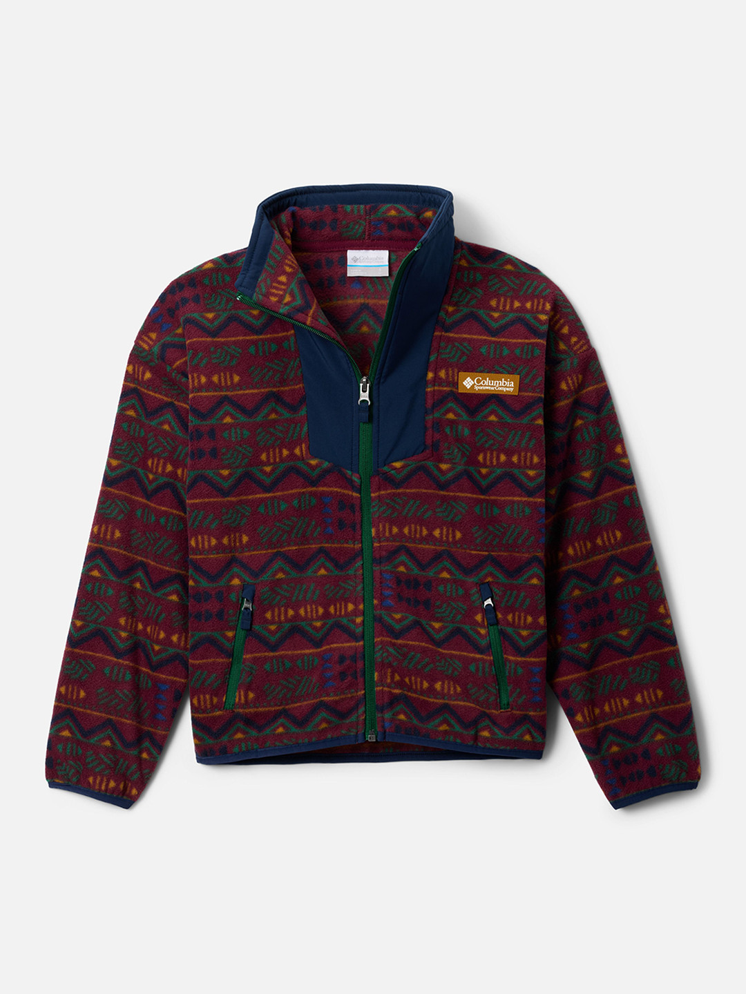 Columbia Unisex Mock Collar Geometric Printed Lightweight Tailored Jacket