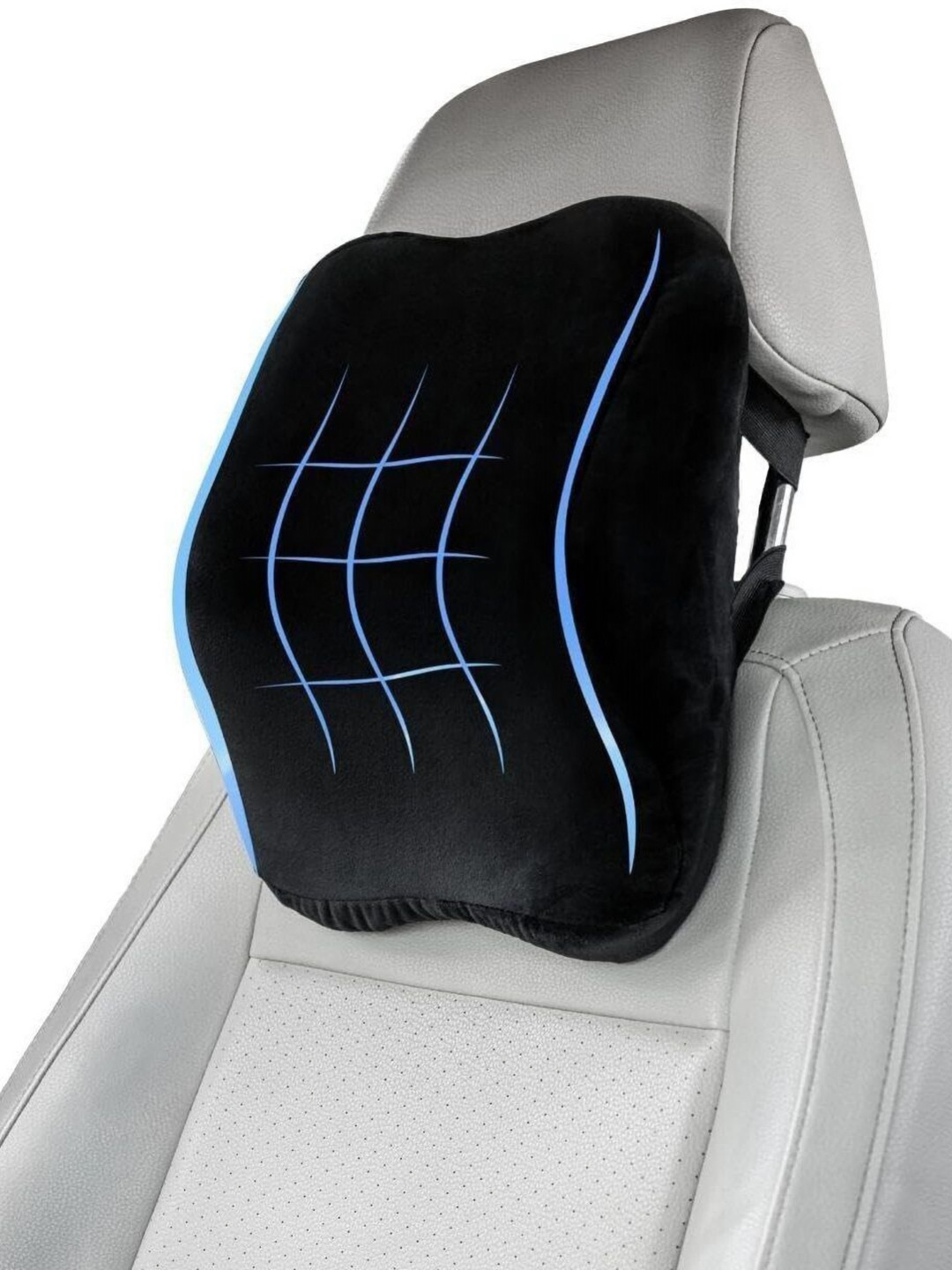 sleepyoga Black Rectangle Breathable Travel Pillow