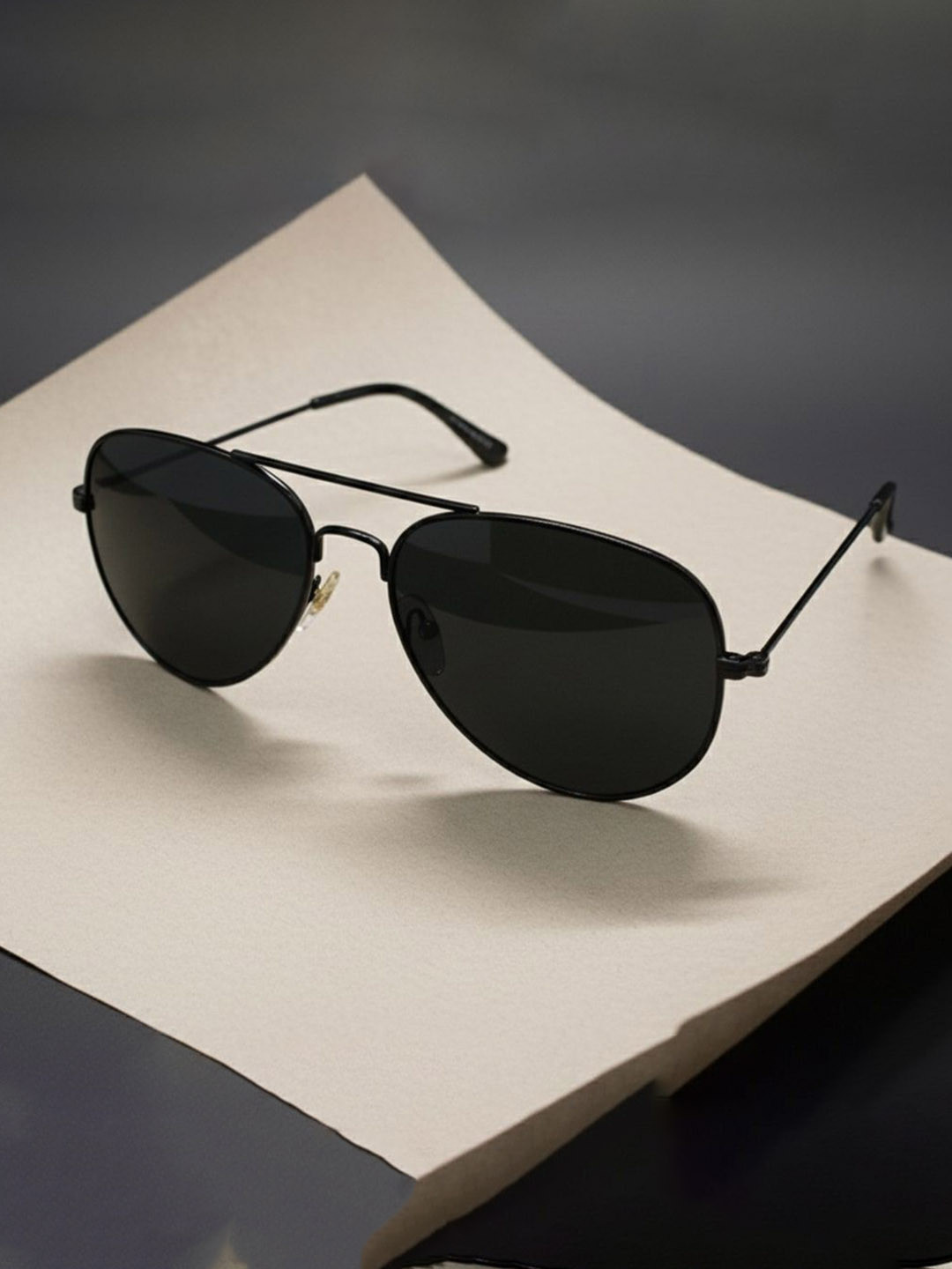 RORCE Unisex Black Full Rim Style Aviator Sunglasses RS02BLF_BLL