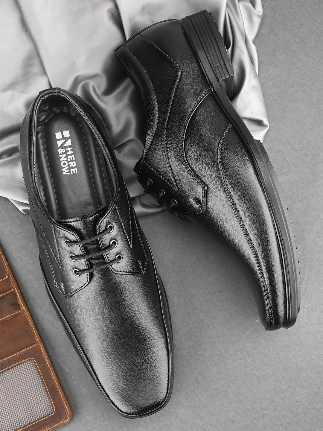 HERE&NOW Black Formal Office derbies
