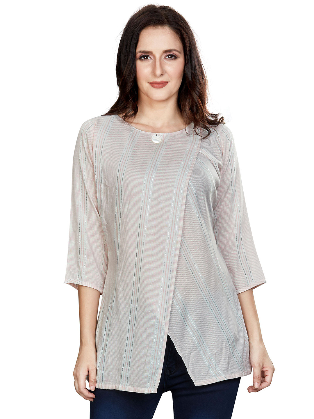 NIONI Women Cotton Asymmetrical Short Kurti