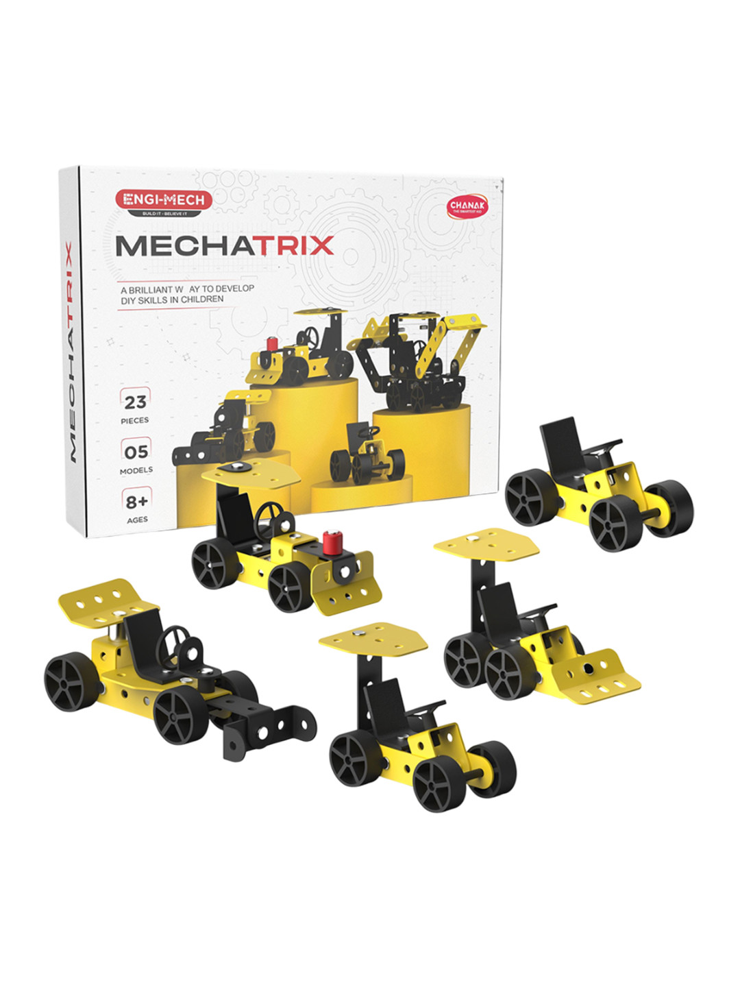 CHANAK Mechatrix Set Of 5 STEM Construction Vehicle Building Kit