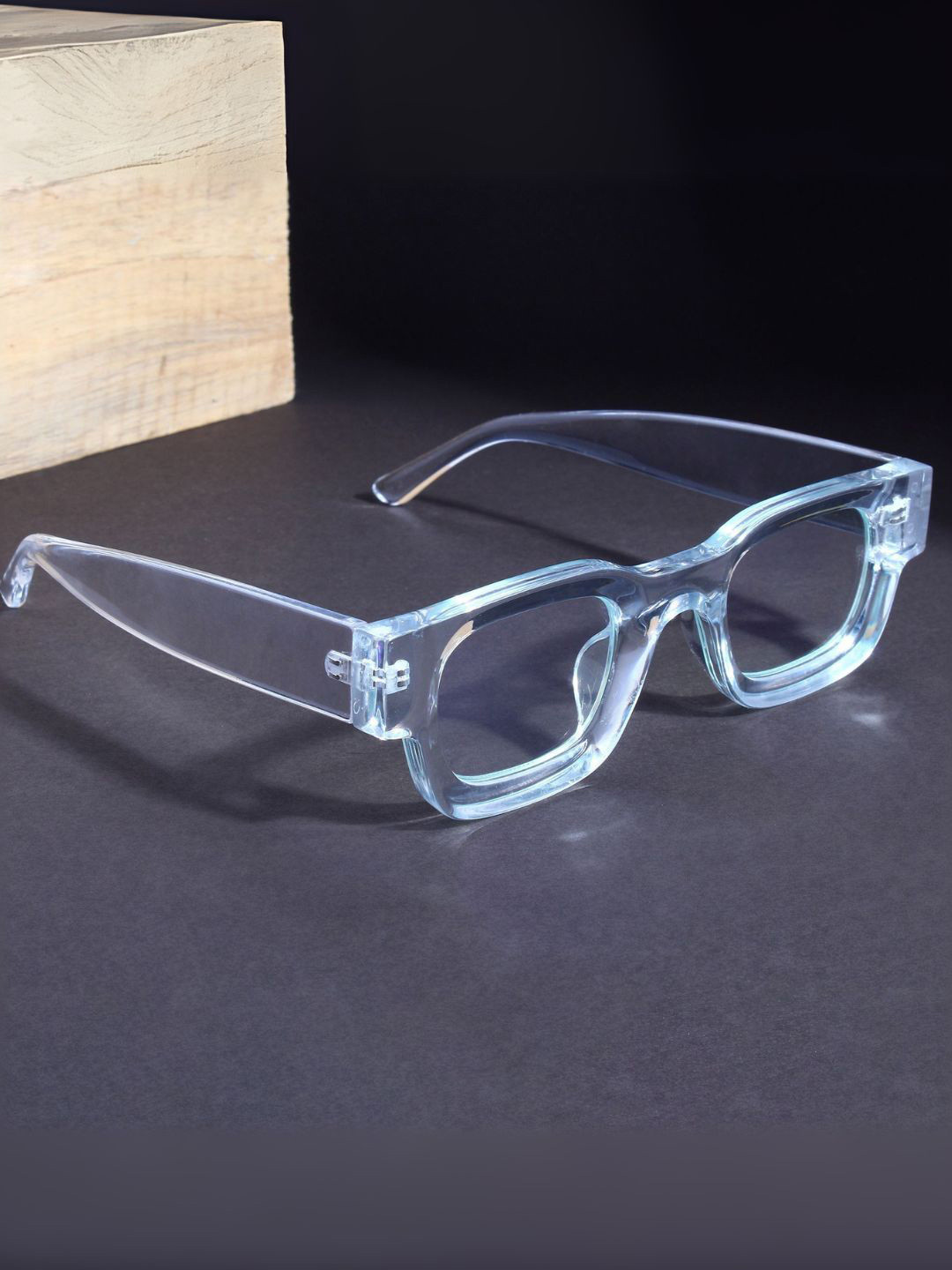 goglassic Men Square Sunglasses with UV Protected Lens Vintage V1-Clear-Cler