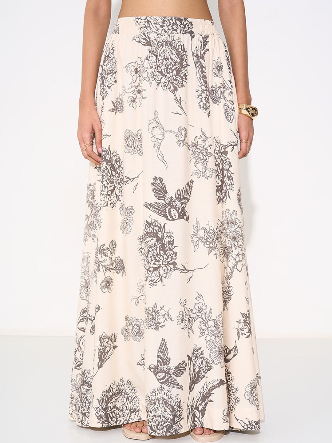 AKKRITI BY PANTALOONS Women Floral Printed Flared Maxi Skirt