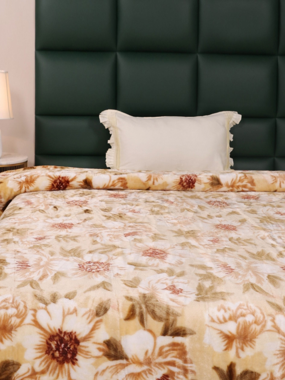 Saral Home Floral Printed light weight Cloudy Mink Silky-Soft Single Bed Blanket