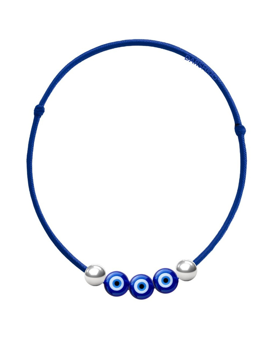 Darshraj Women Cord Bracelet With Silver-Plated Beads.