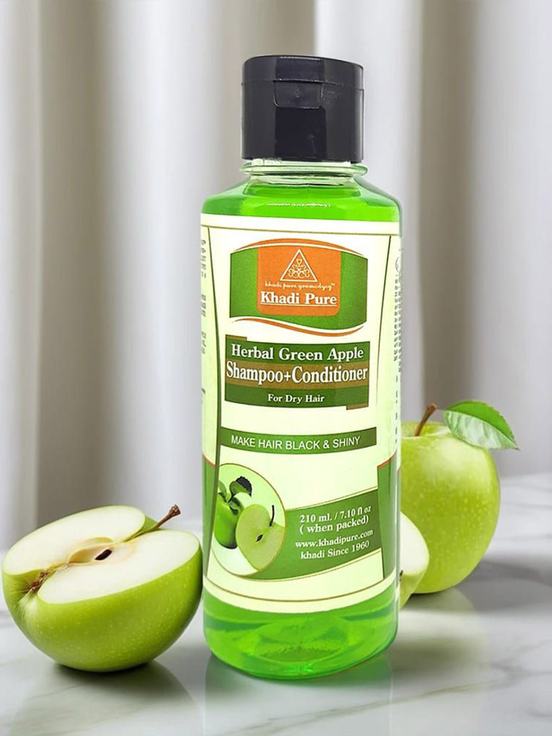 Khadi Pure Herbal Green Apple Shampoo + Conditioner - 210 ml