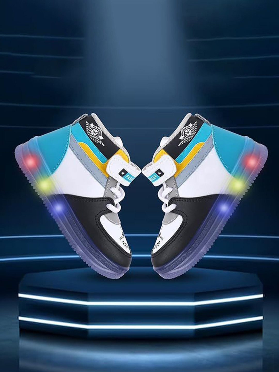 Fut fettoe Kids Colourblocked LED Sneakers