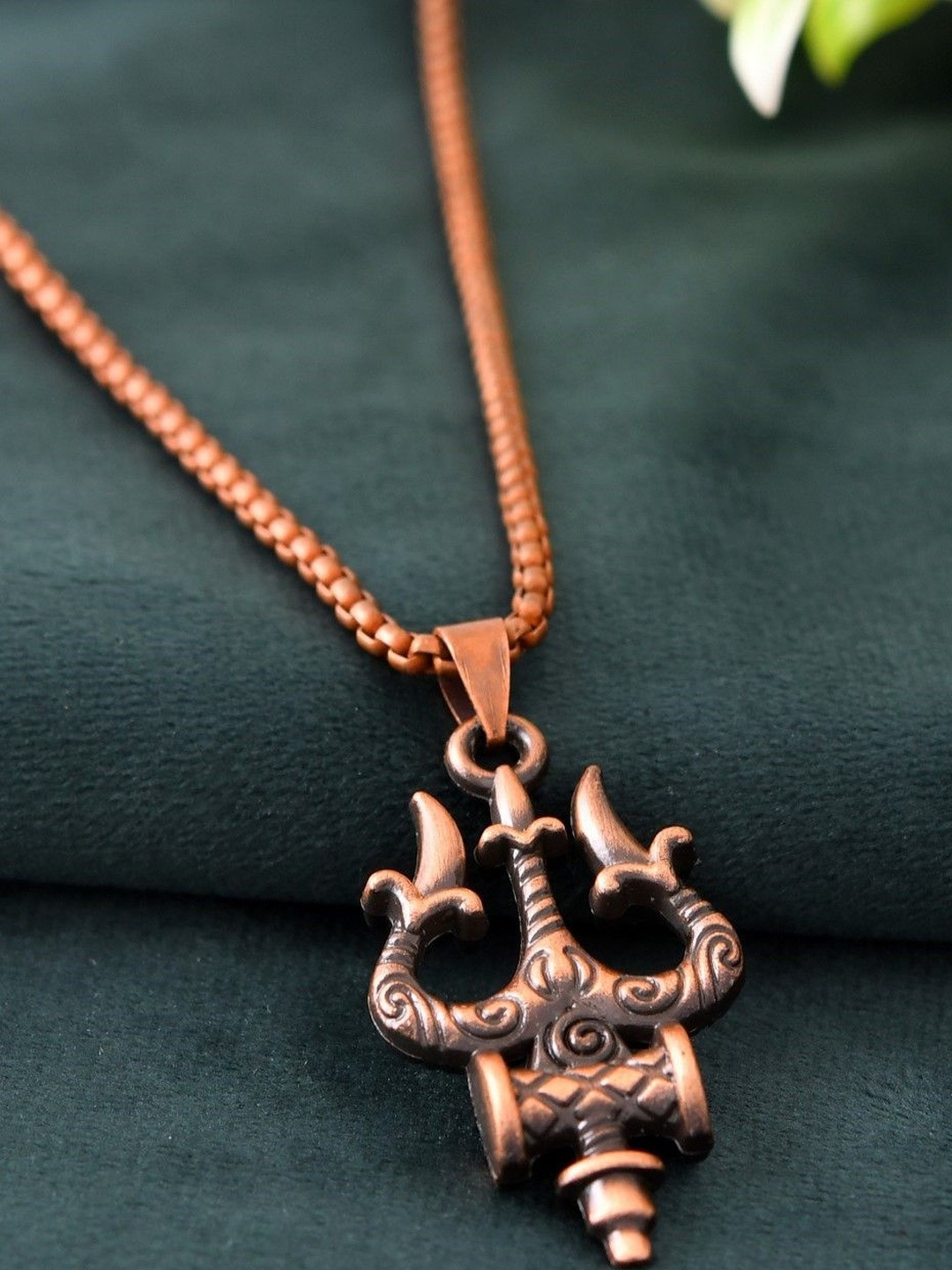 P. R. PRINTS Unisex Copper-Plated Mahakal Pendants