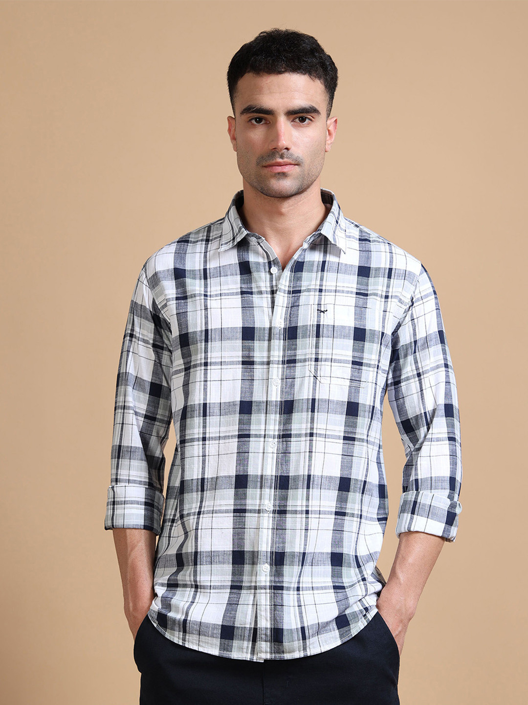 RIGS AND RAGS Printo Classic Tartan Checked Pure Cotton Shirt