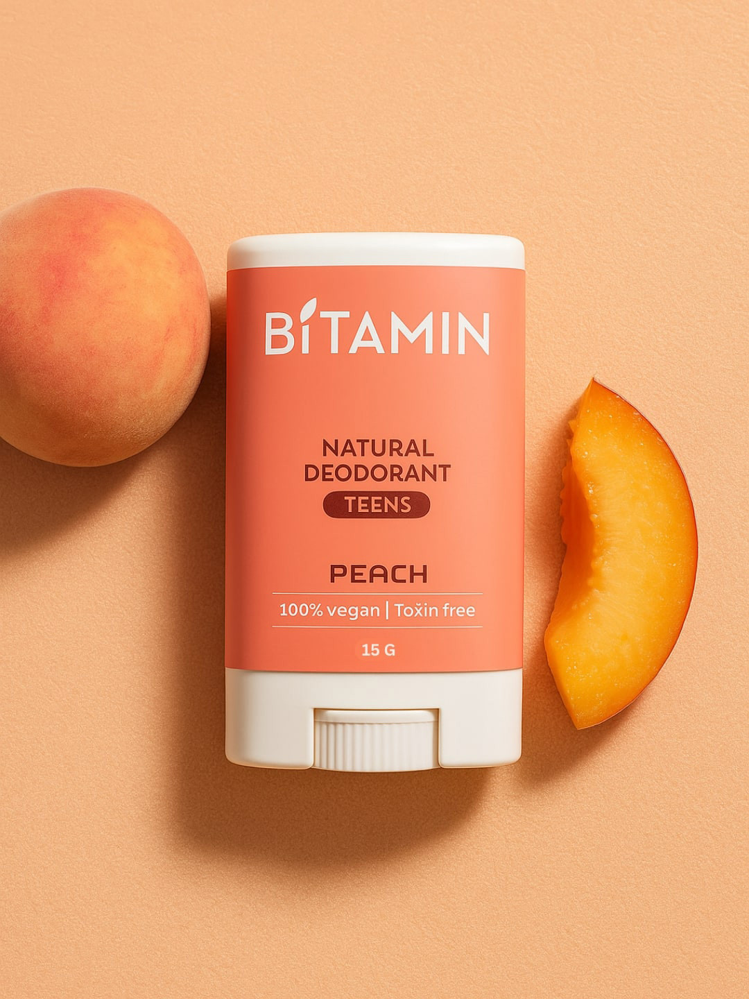 Bitamin Naturals Pvt Teens Peach Aluminum Free Skin Friendly Natural Deodorant 15g