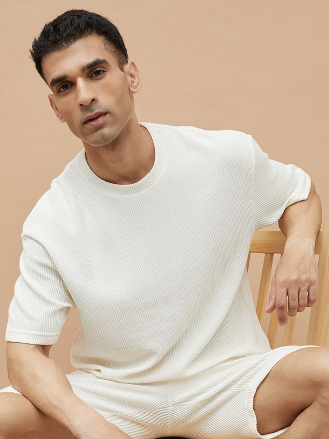 CODE by Lifestyle Drop-Shoulder Sleeves Cotton Oversized T-shirt