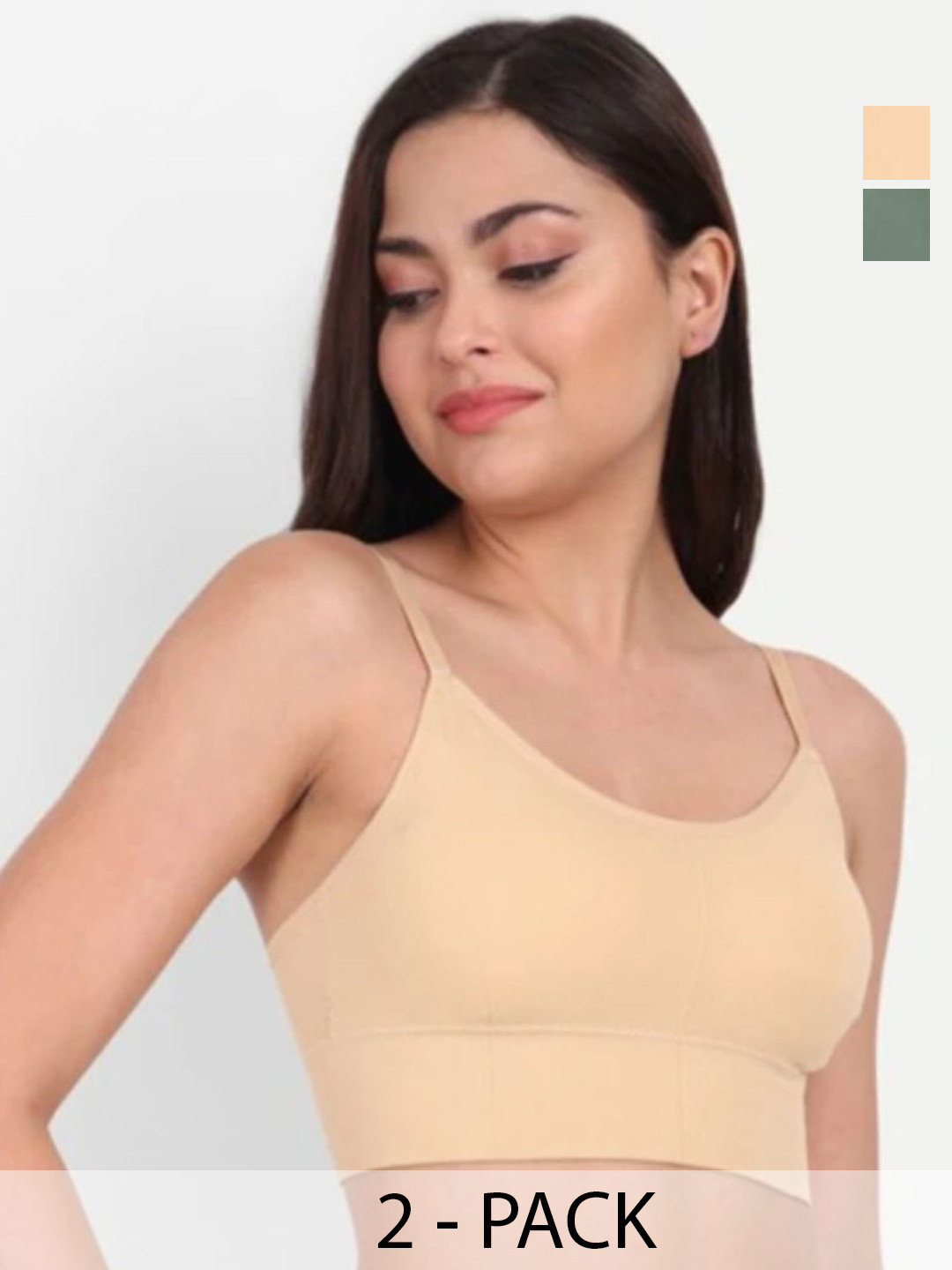 SEETU SHOP Pack of 2 Full Coverage Lightly Padded Bralette Bra