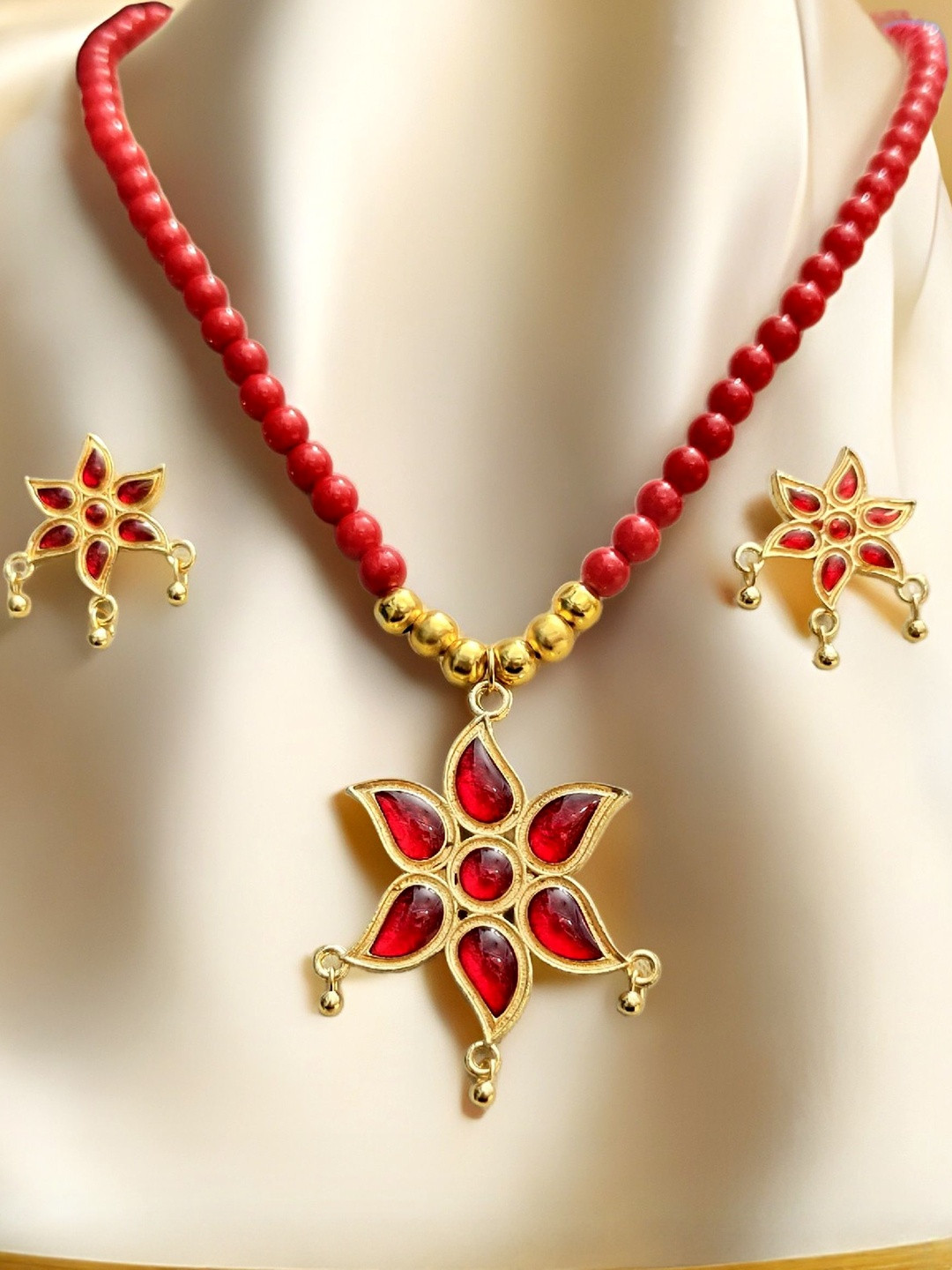 Balaji Gold Copper Gold-Plated Jewellery Set
