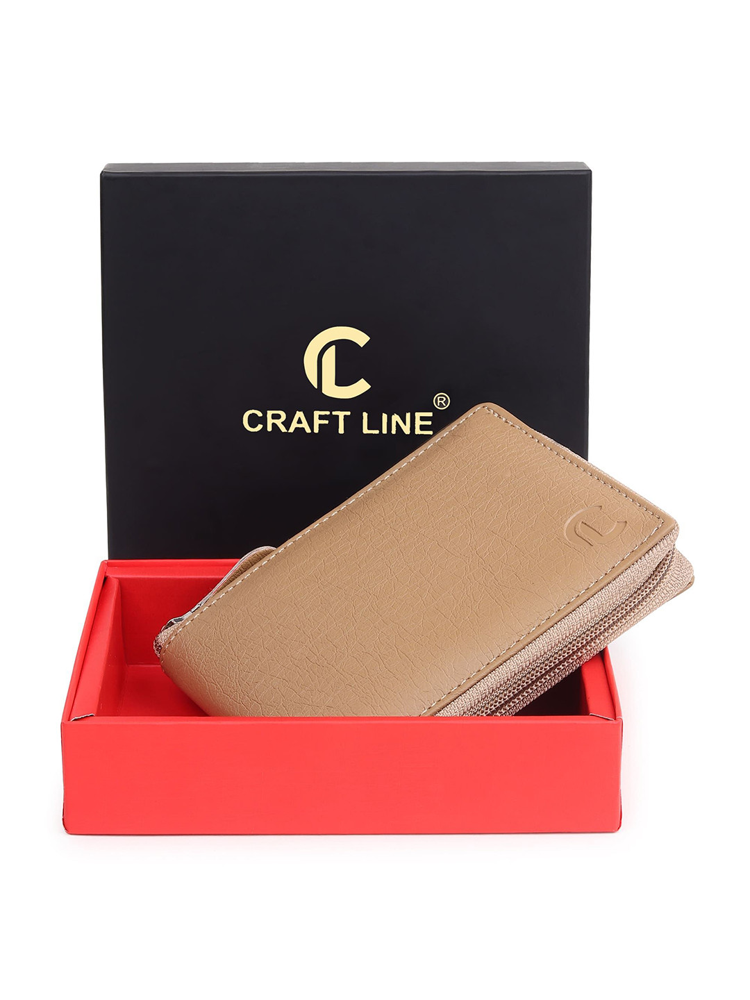 CRAFT LINE Men Zip Around Wallet