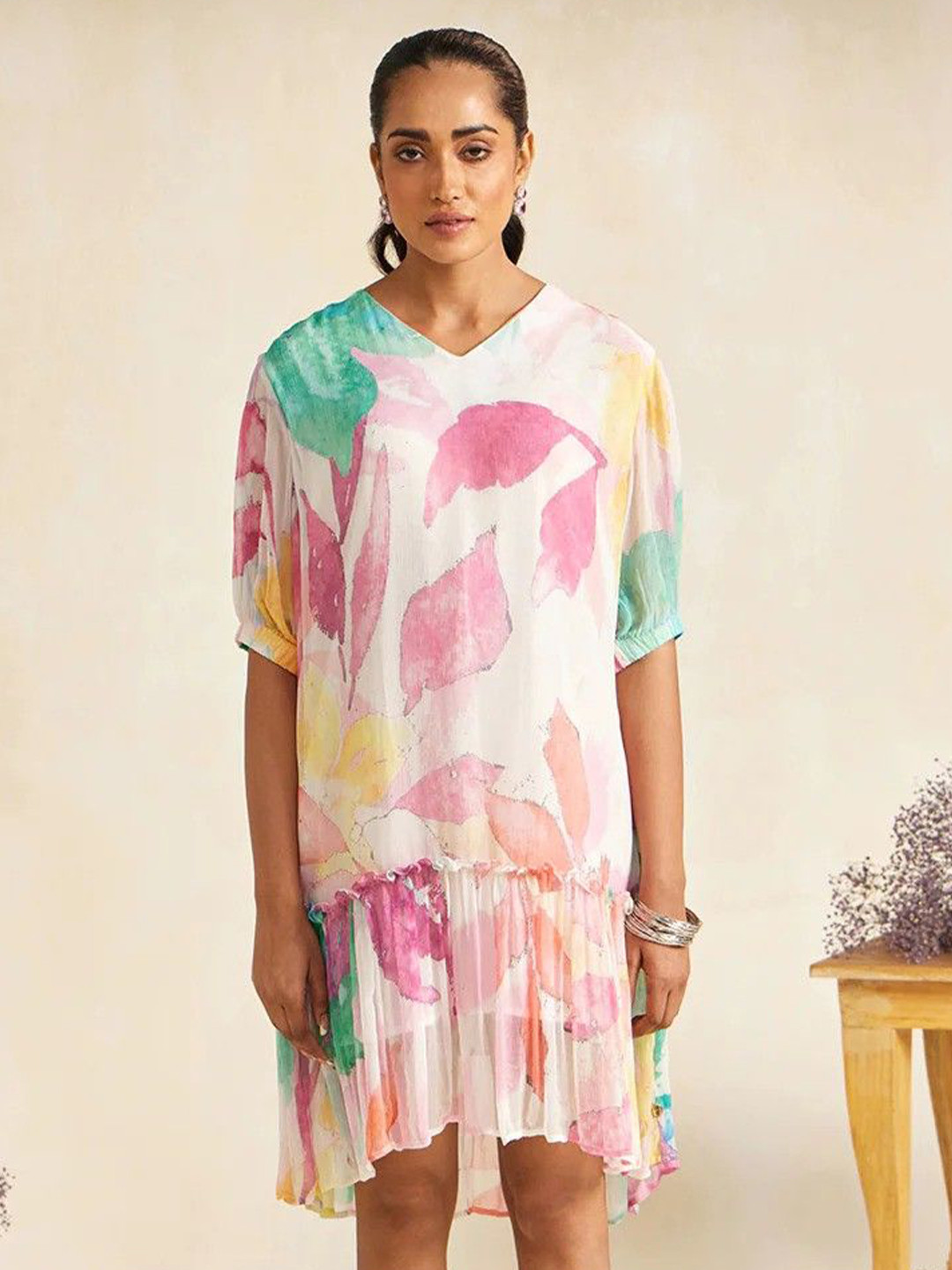 CHIQUE Women Floral Print A-Line Dress