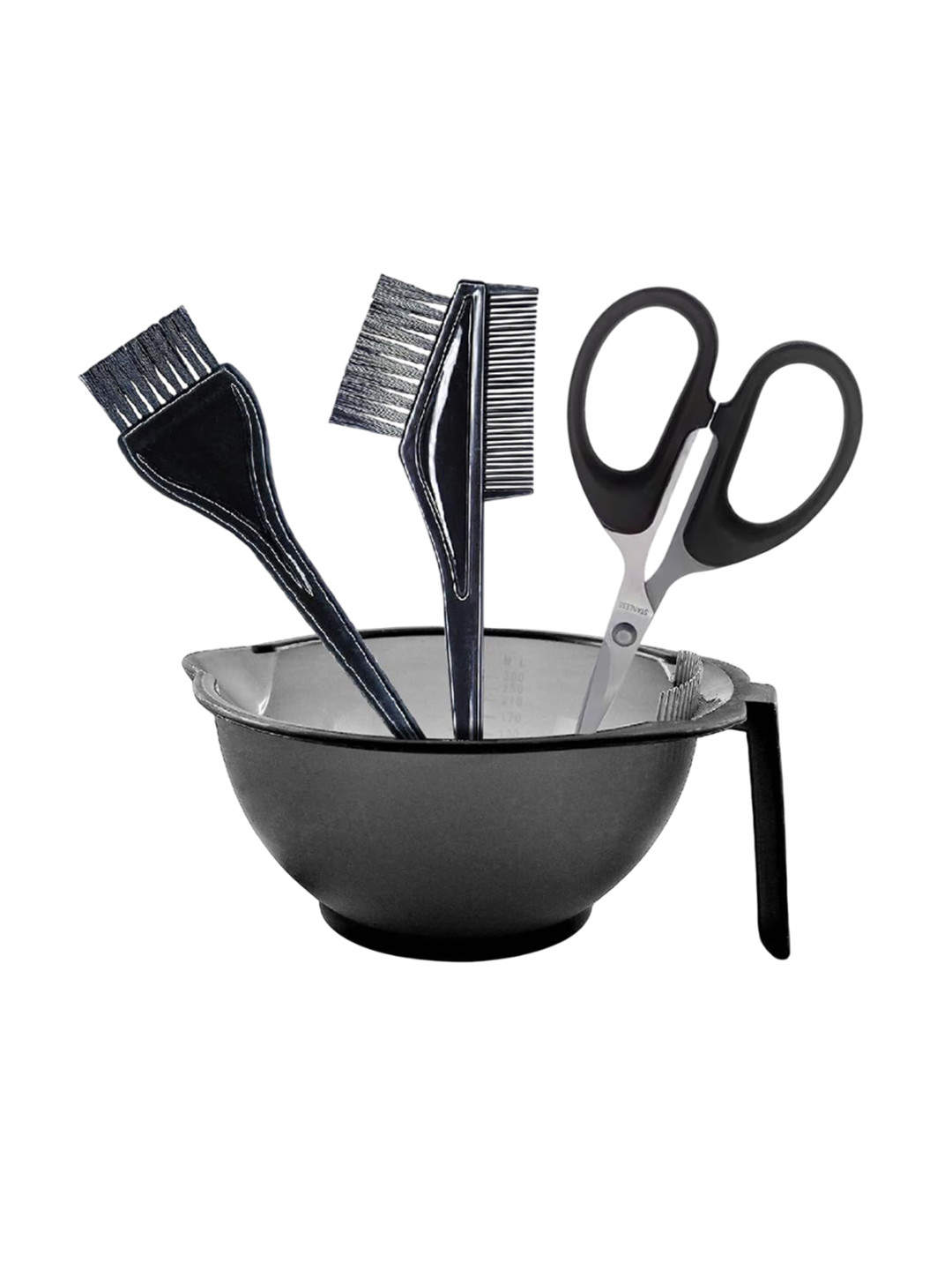 Adbeni Set Of 4 Hair Color Mixing Bowl & Hair Dye Brushes With Scissor