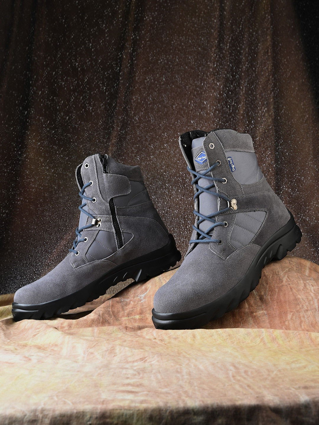 Eego Italy Men Leather Military & Tactical Boots