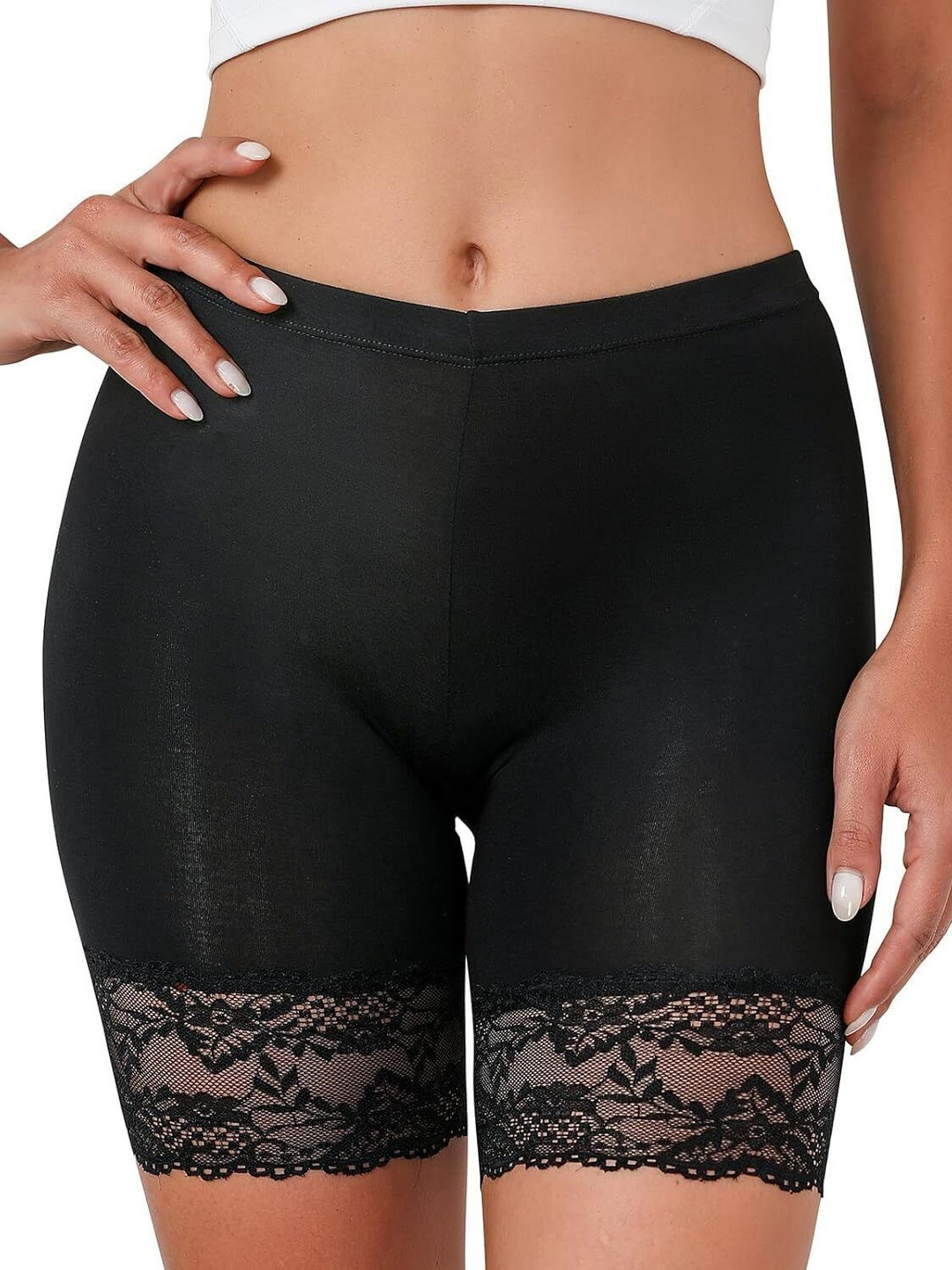 Nicsy Women High Waist Cotton Shorts