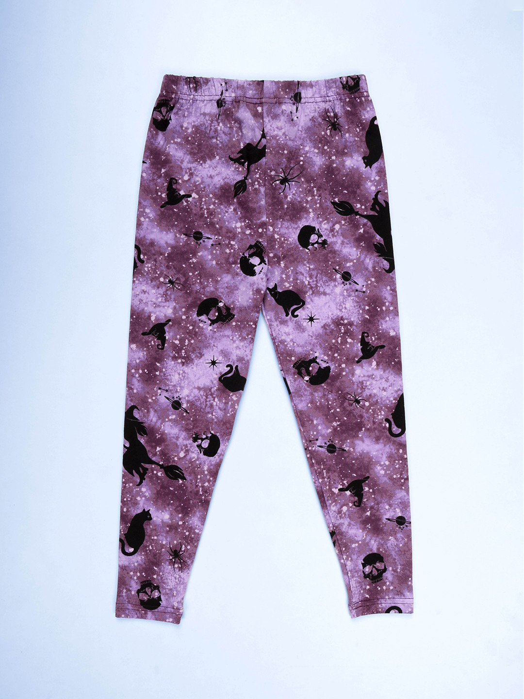 KiddoPanti Girls Spooky Printed Ankle Length Leggings
