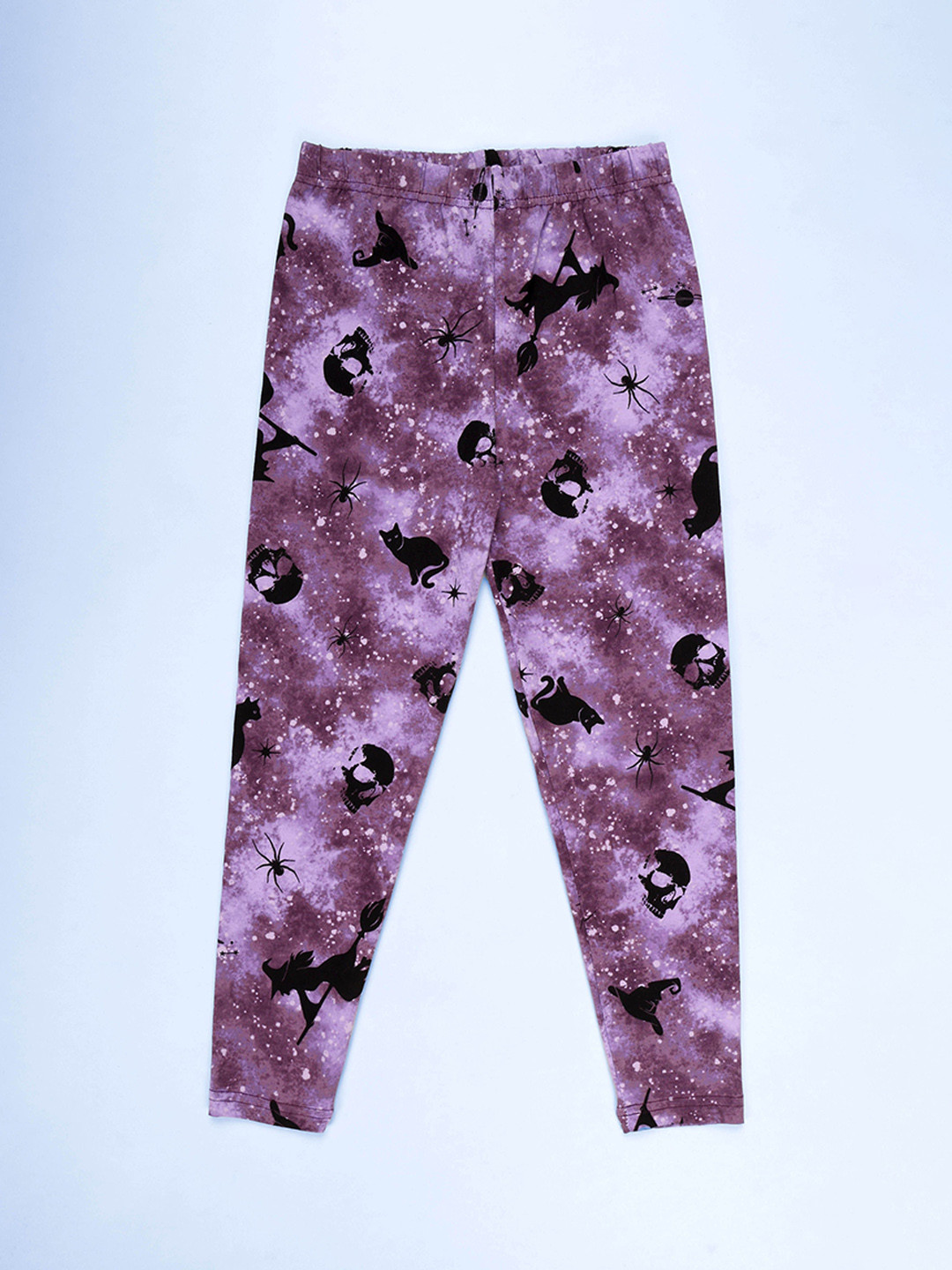 KiddoPanti Girls Spooky Printed Ankle Length Leggings
