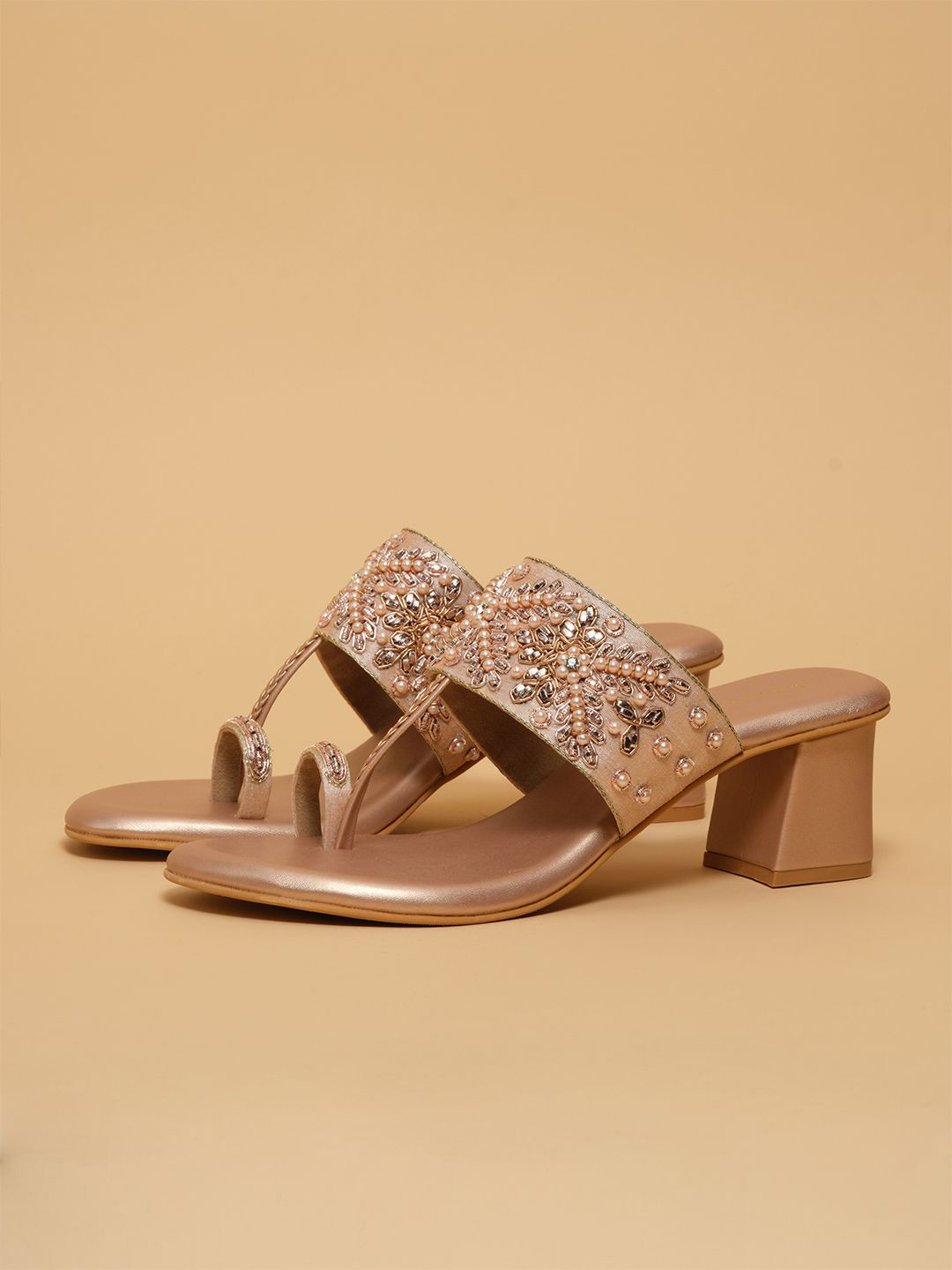 ERIDANI Women Elka Embroidered Heels