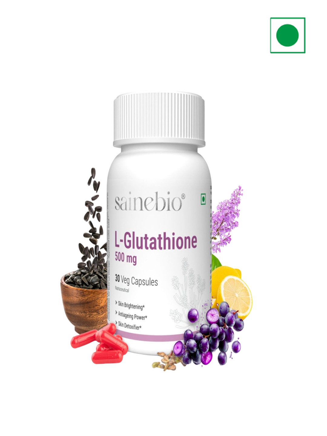 SAINEBIO L-Glutathione Capsules - 30 Capsules