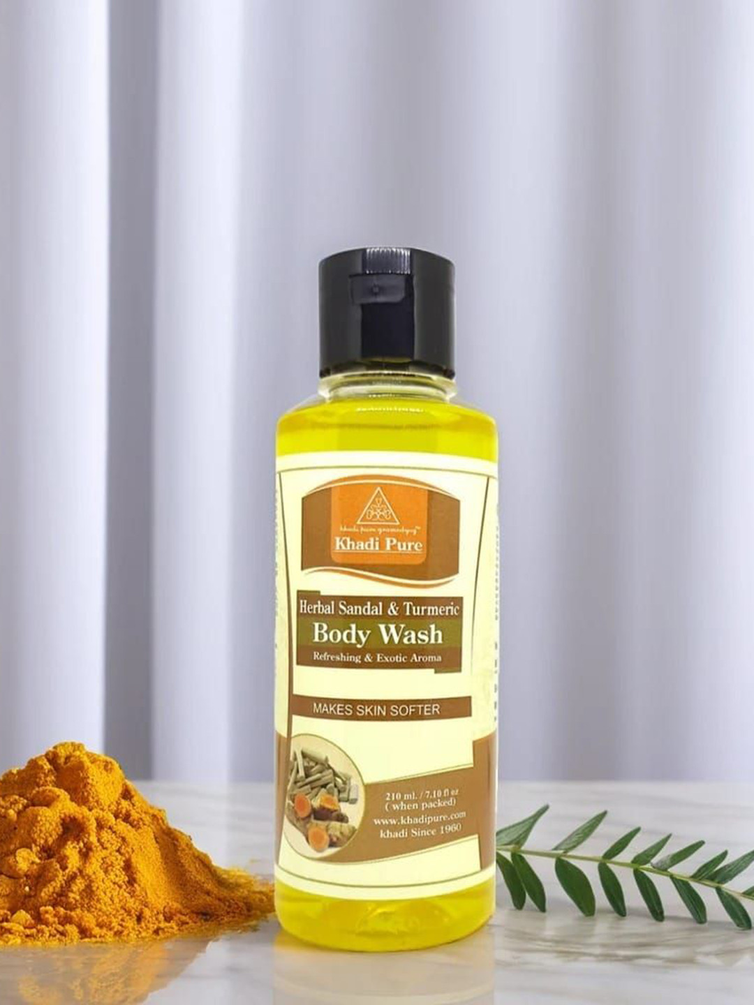 Khadi Pure Set Of 4 Herbal Sandal & Turmeric Body Wash -210 ml Each
