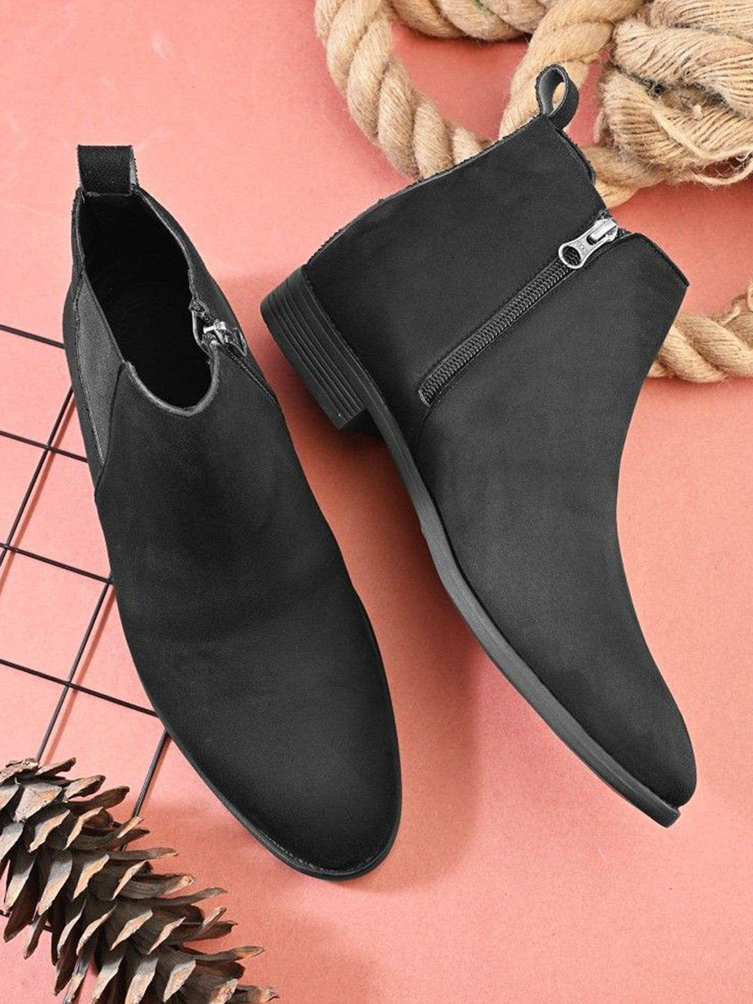 Provogue Men Casual Zipper Chelsea Boots