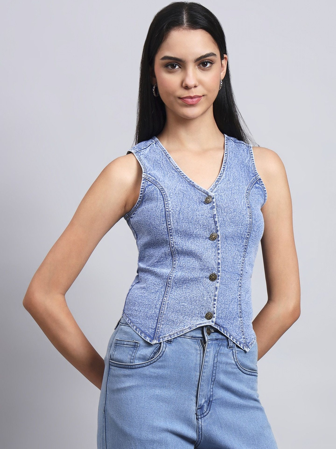 Orchid Blues Vest Crop Top