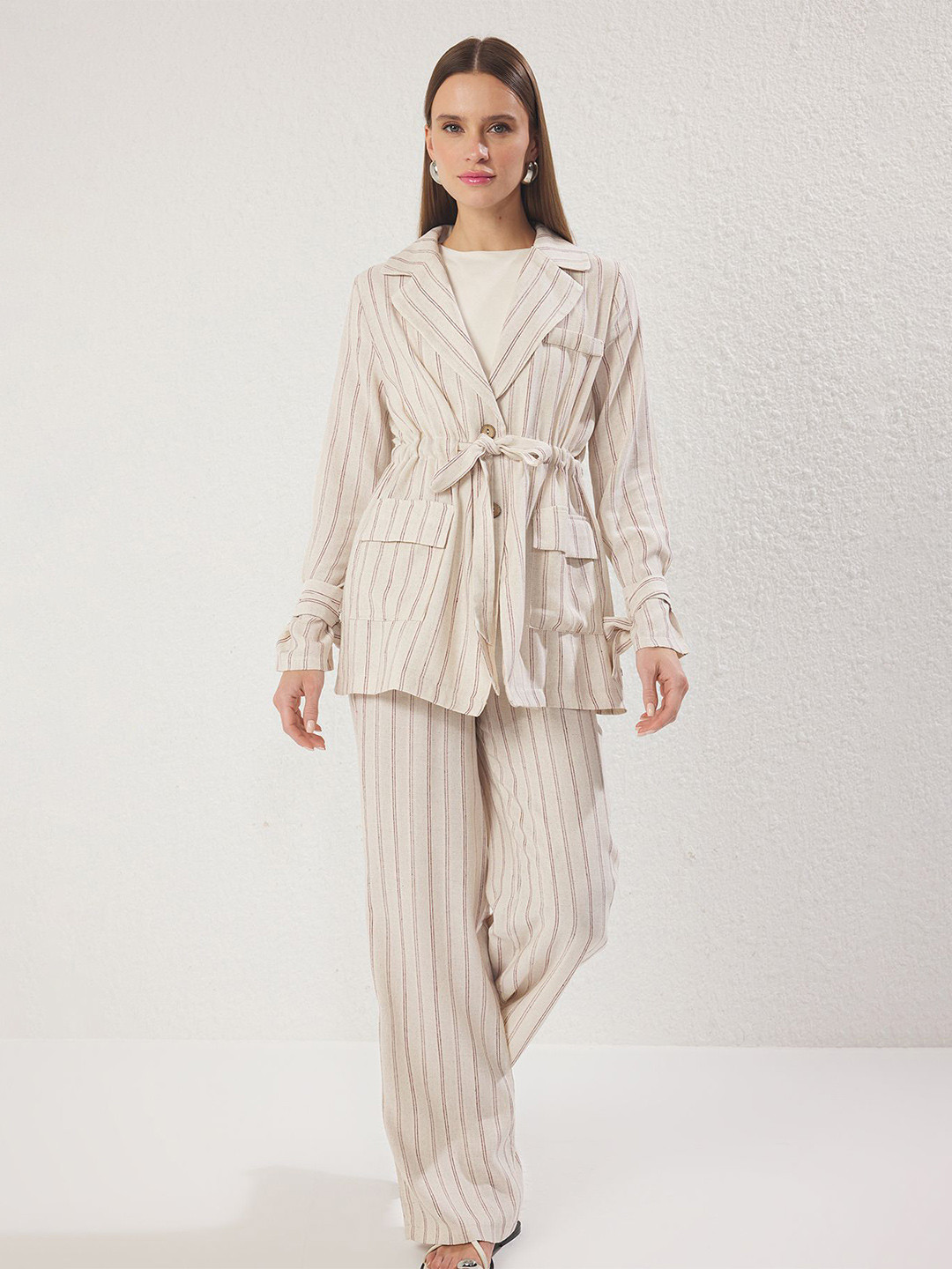 Trendyol Striped Blazer With Trousers