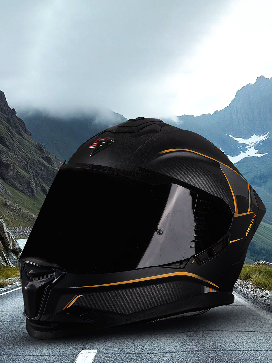 Steelbird Men SBH-57 Carbon Fighter Helmet