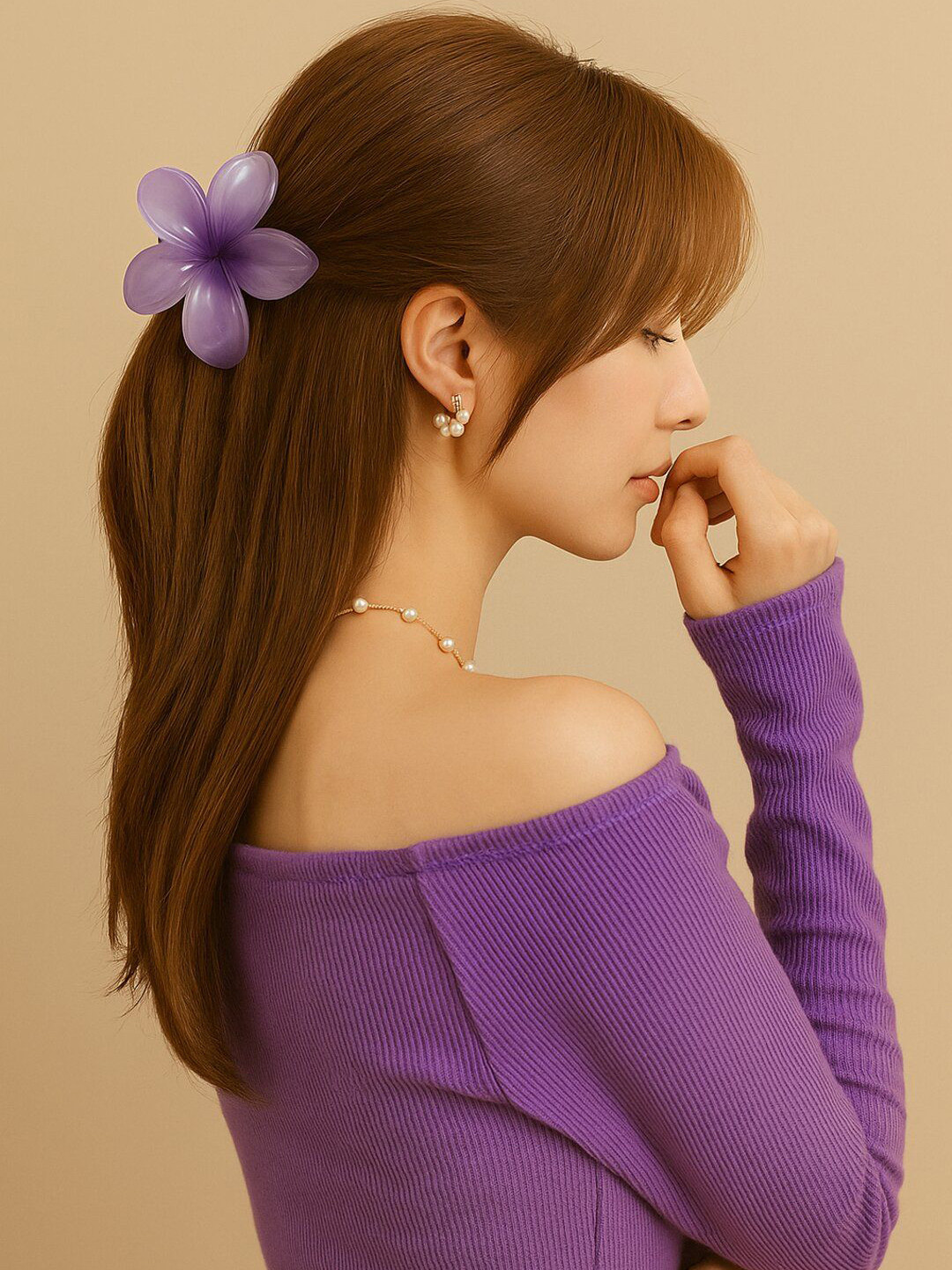Haute Handles Flower Hair Claw Clip