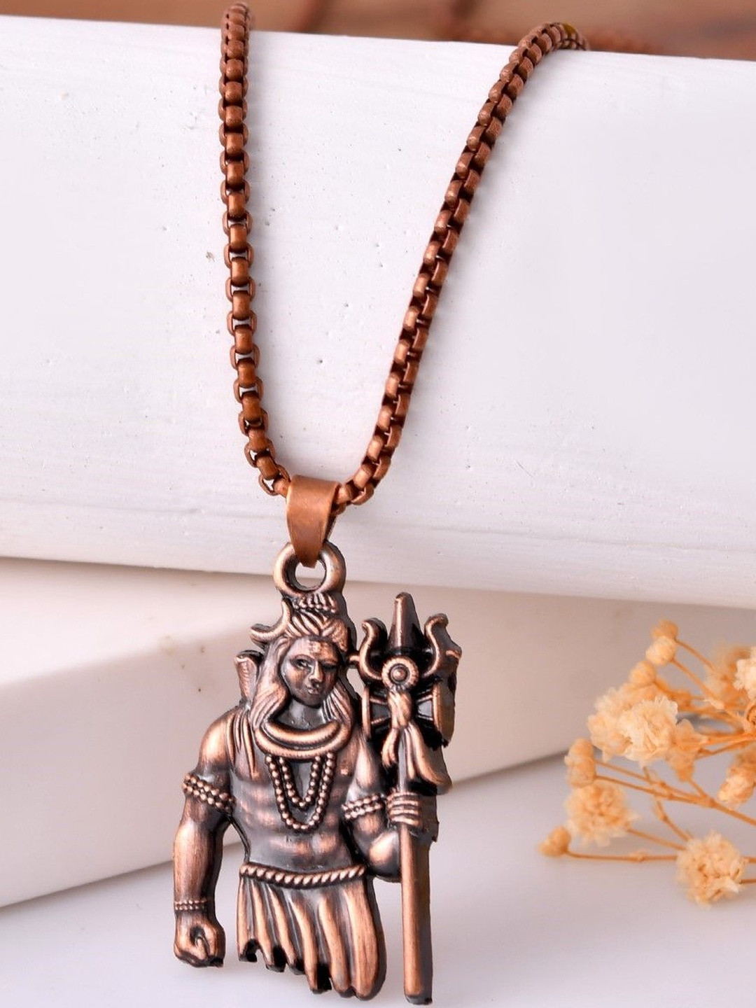 P. R. PRINTS Copper-Plated Shiva Pendants with Chains