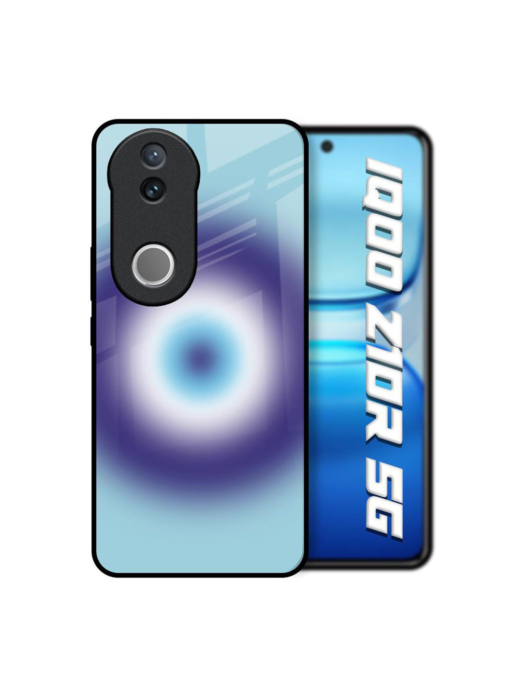 QRIOH Evil Eye Art Printed Impact Resistant IQOO Z10R 5G Silicone Back Case