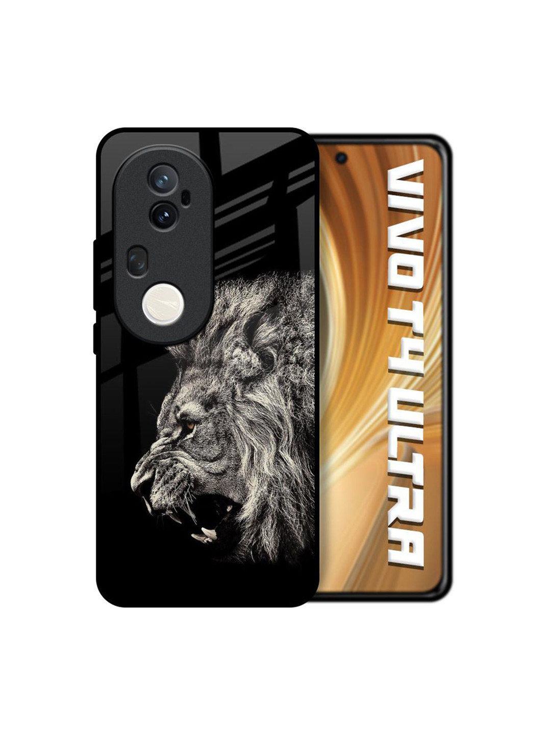 QRIOH Brave Lion Printed Vivo T4 Ultra 5G Silicone Back Case