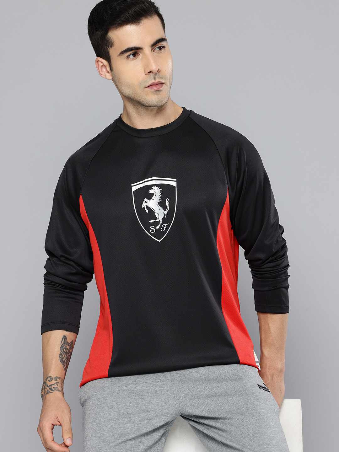 PUMA Motorsport Ferrari Lifestyle Brand Logo Printed Outdoor T-shirt