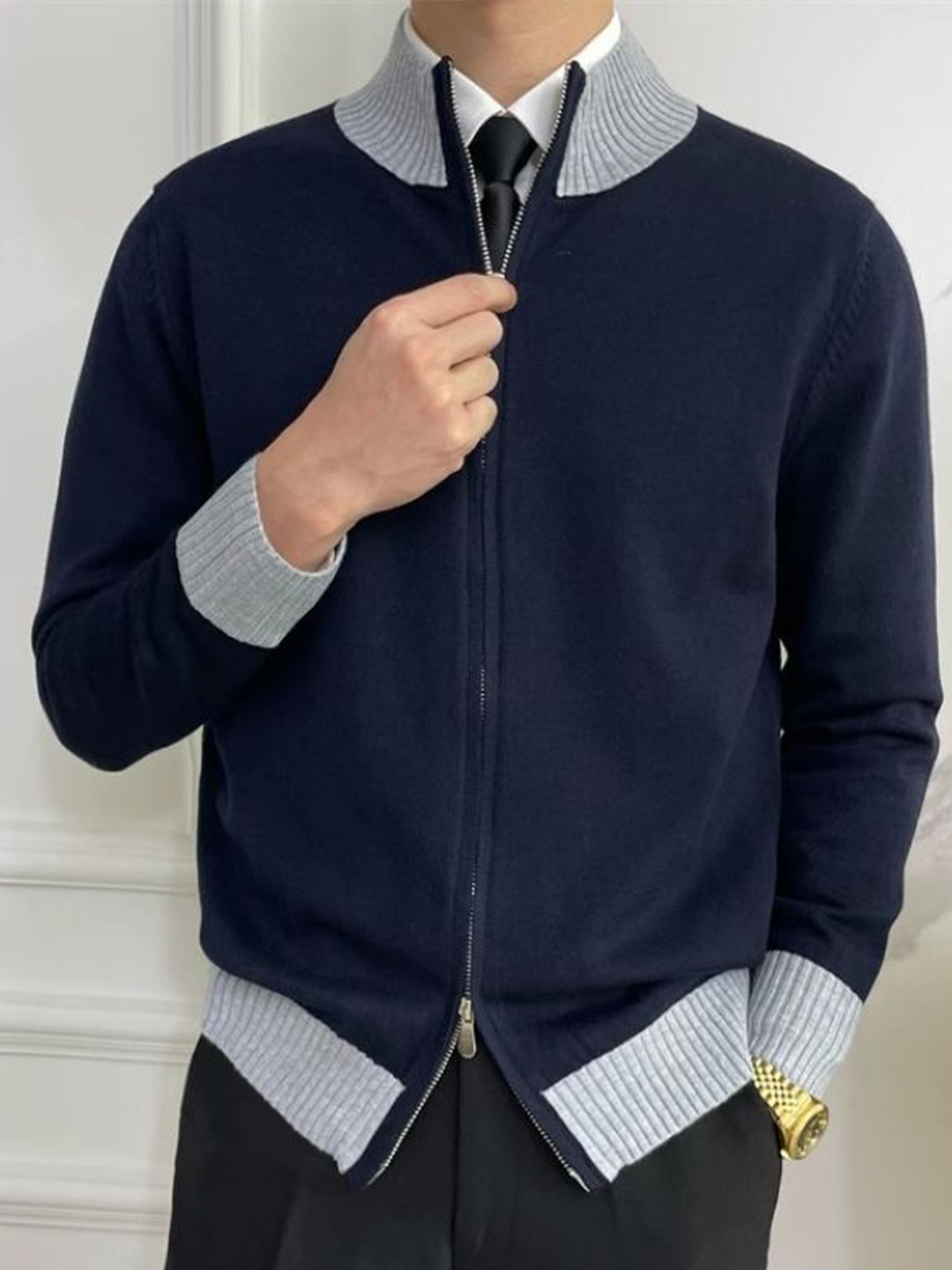 StyleCast Men Shirt Collar Cardigan