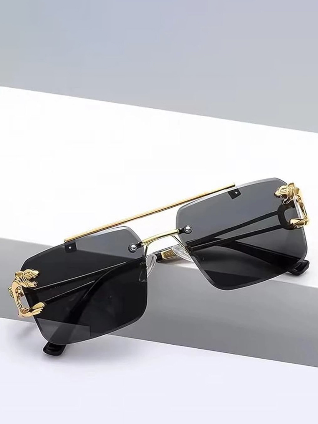 HIPE Men UV Protected Square Sunglasses 5823GOLDBLACKSUNGLASSES1