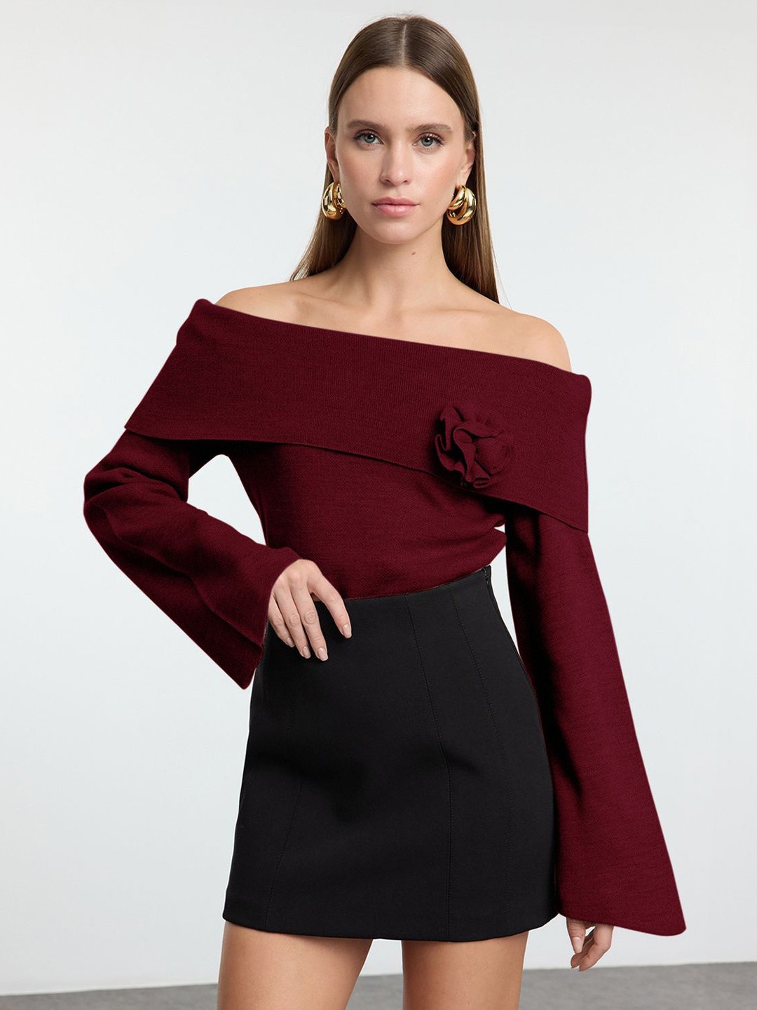 Trendyol Women Off Shoulder Pullover