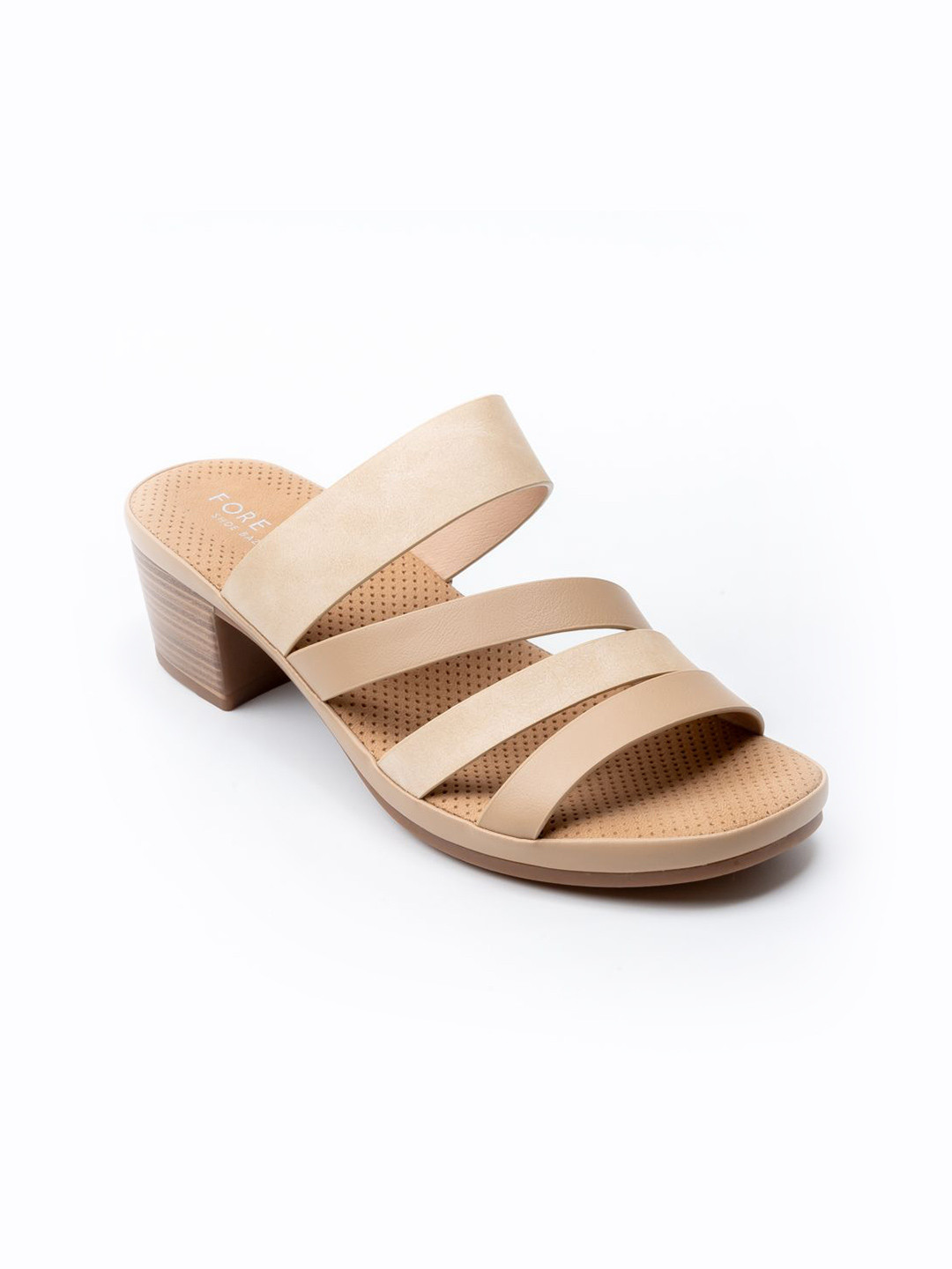 FOREVER SHOE BAZAR Strap Design Block Heels