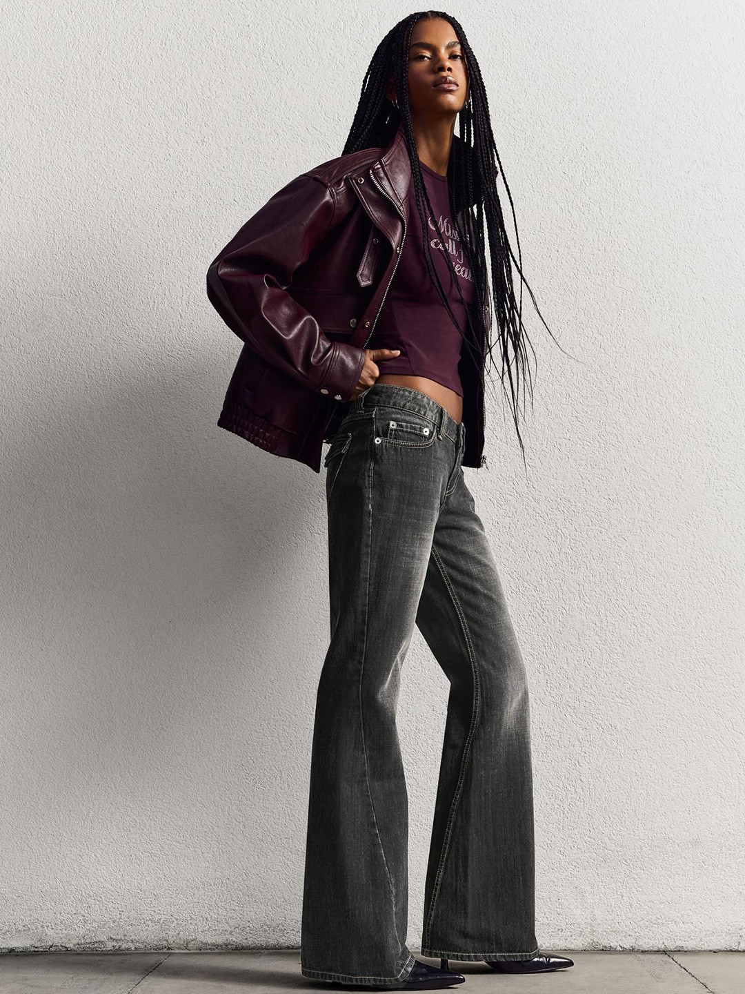 Bershka Pure Cotton Flared Baggy Jeans