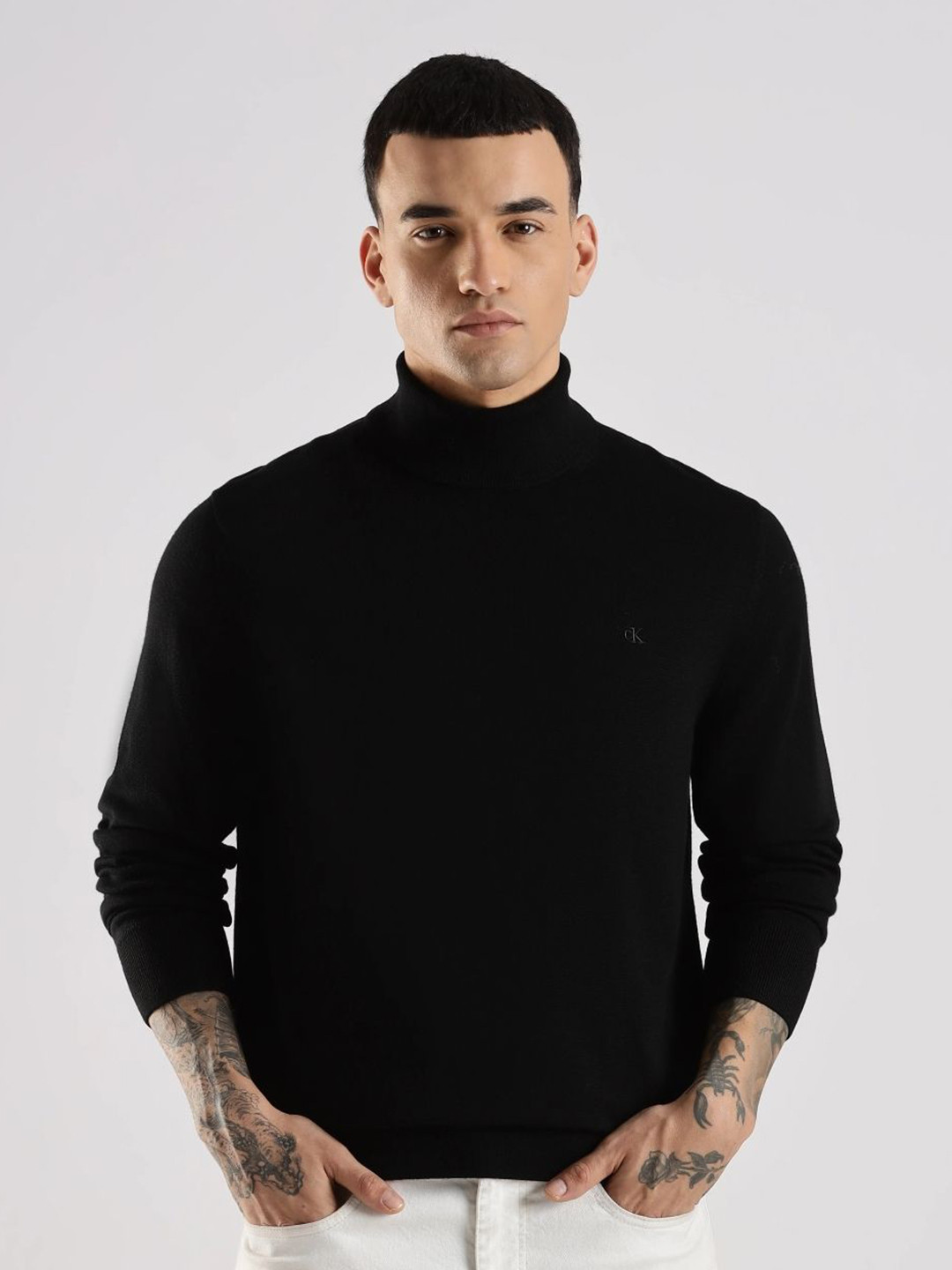 Calvin Klein Jeans Men Turtle Neck Woollen Pullover