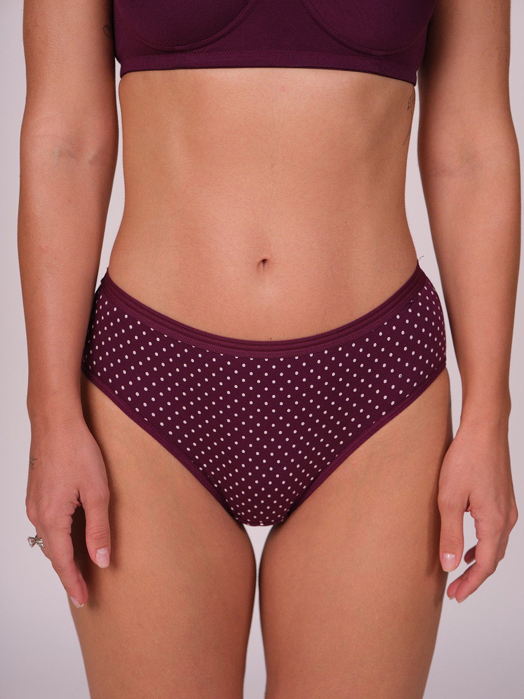 Munns & Mars Printed Cotton Mid-Rise Hipster Briefs