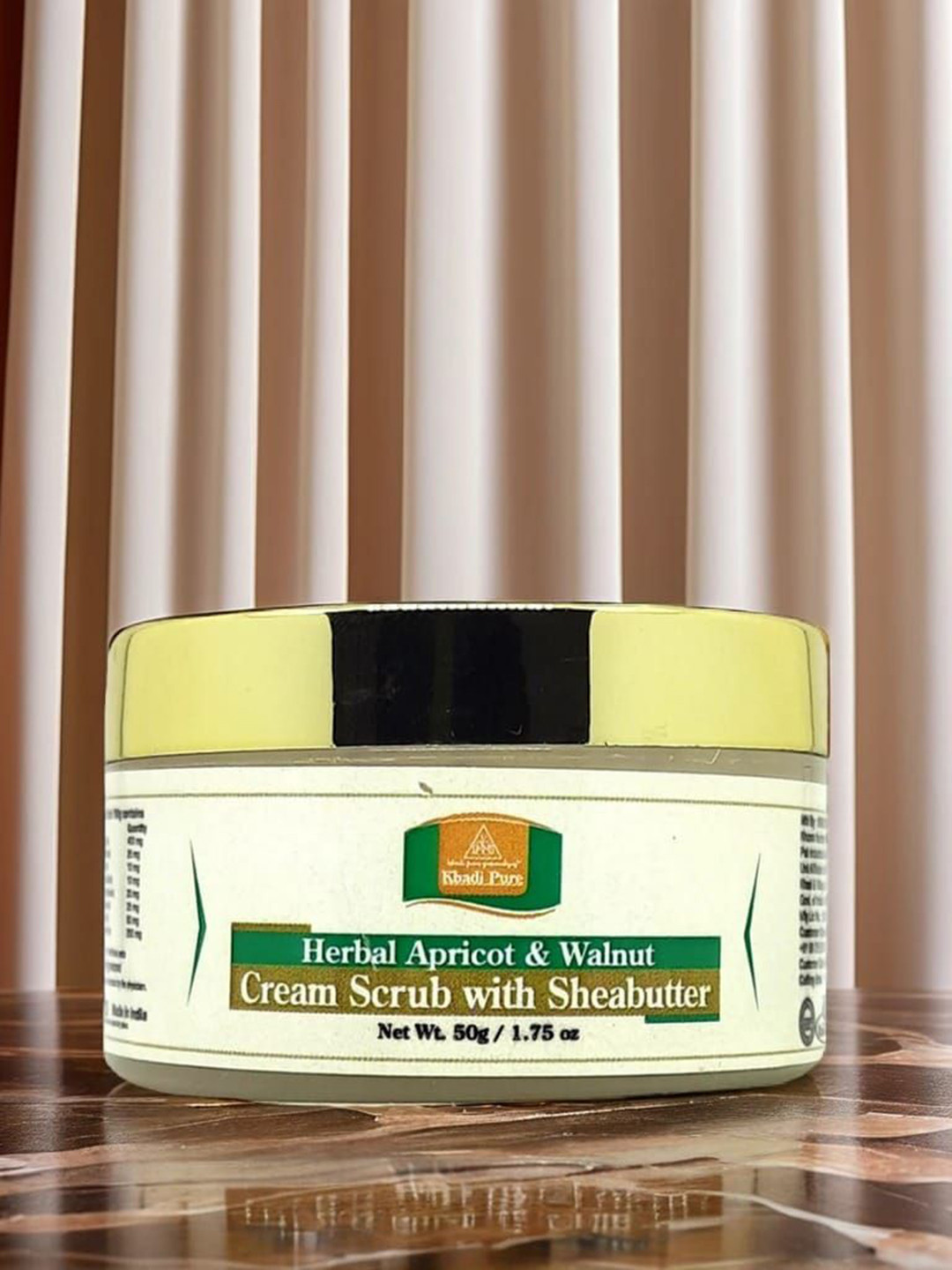 Khadi Pure Set Of 4 Herbal Apricot & Walnut Cream Scrub With Shea Butter - 50 g Each
