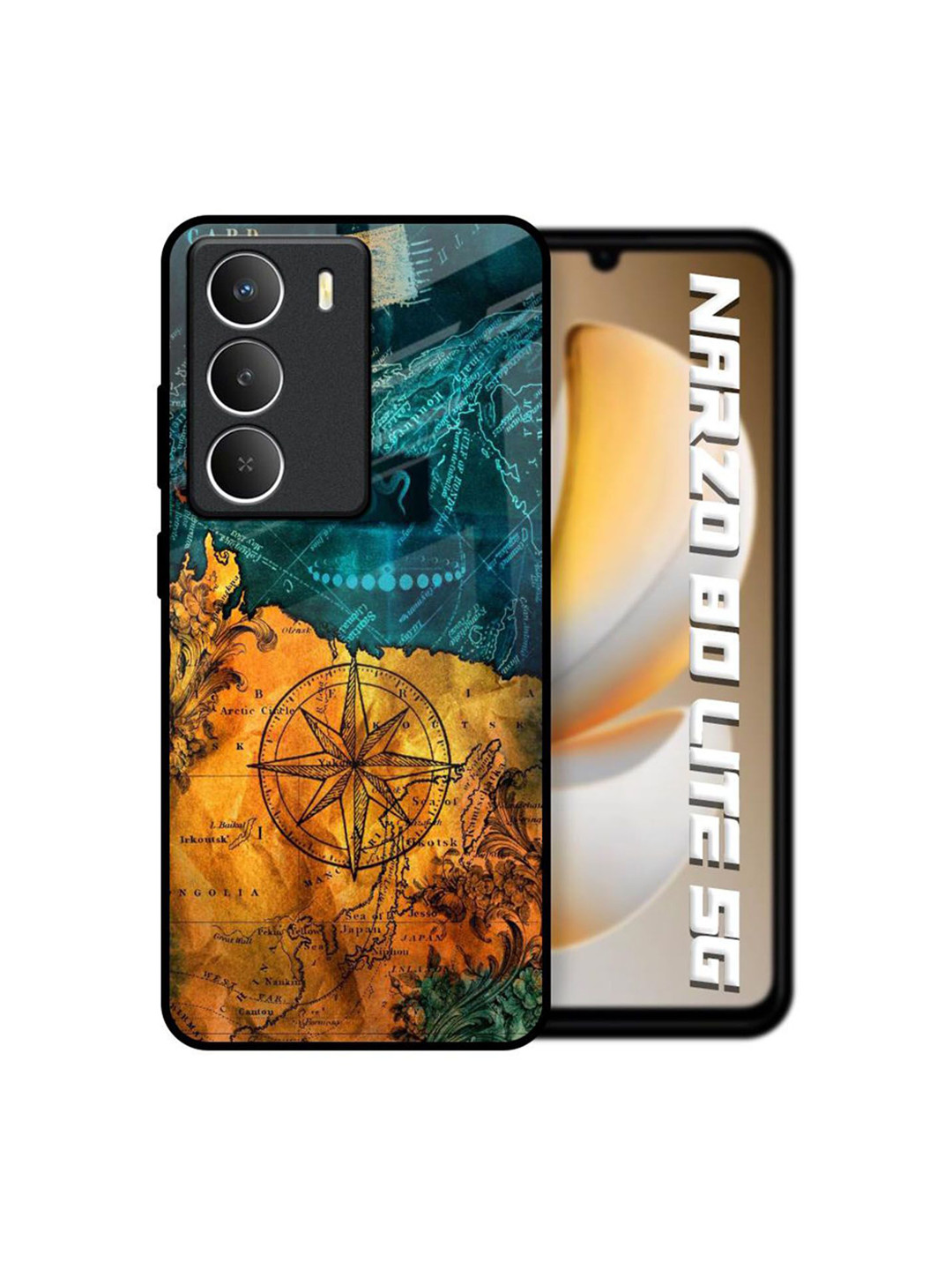 QRIOH Abstract Printed Realme Narzo 80 Lite 5G Silicone Back Case