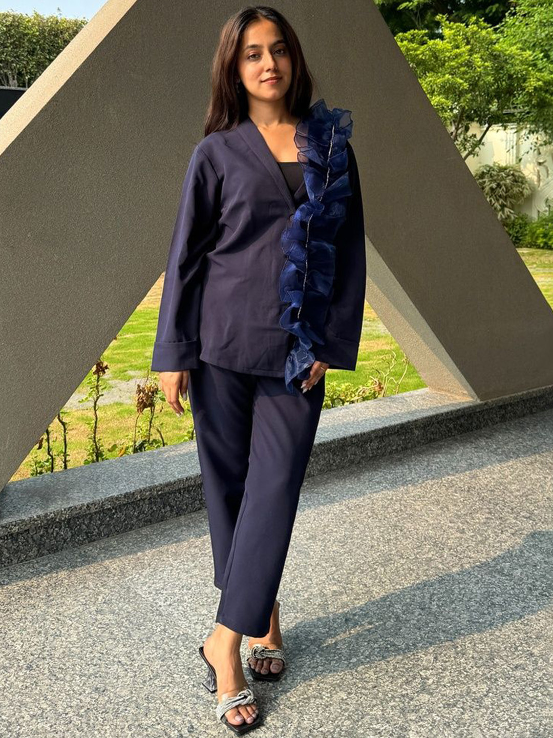 Blooming Tales Self Design Shirt With Trousers