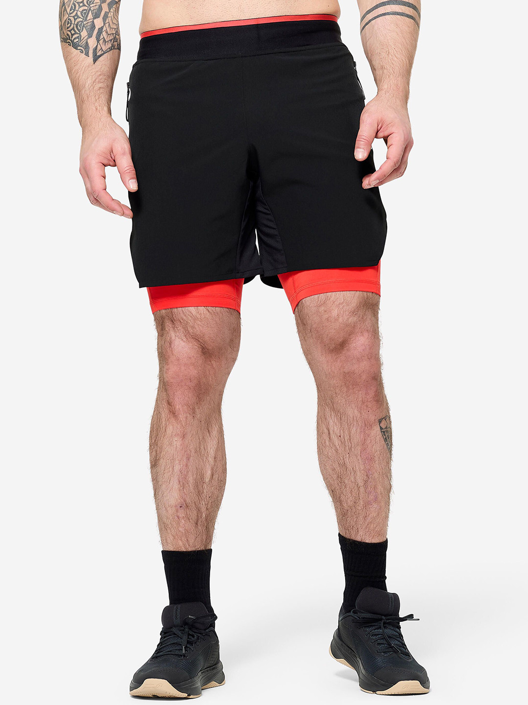 Decathlon Men Mid-Rise Breathable & Light Cross Training Shorts with Celliant Technology