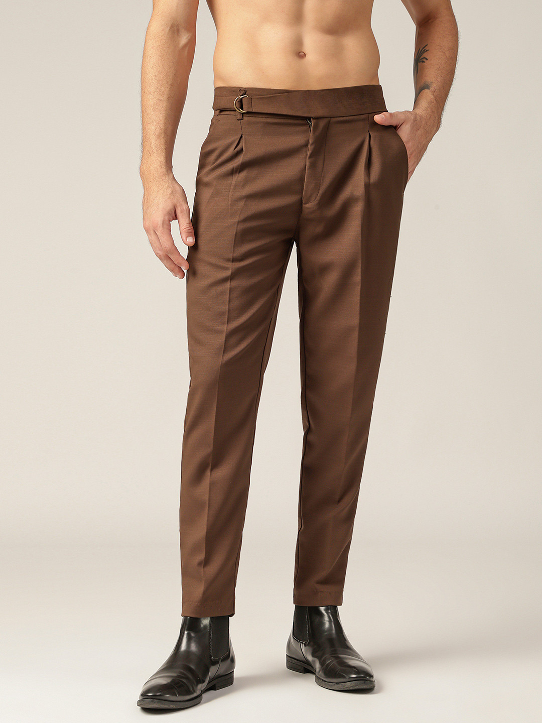 DENNISON Adjustable Fastening Neapolitan Casual Trouser