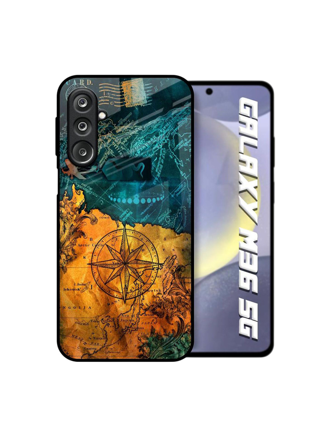 QRIOH Architecture Map Real Printed Samsung Galaxy M36 5G Silicone Back Case